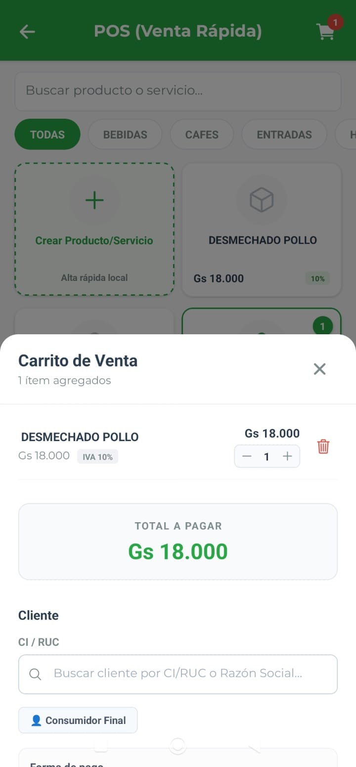 Carrito de venta rápida de Duo Lite